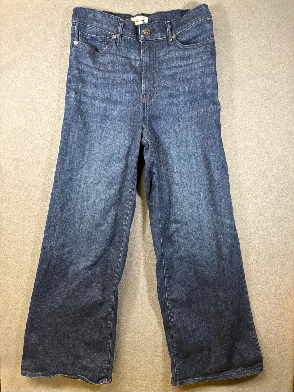 Frame le Palazzo Women's High-Rise Wide-Leg Jeans Size 30